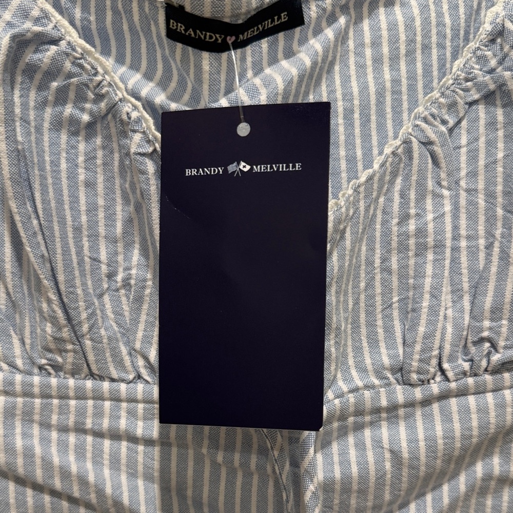 Brandy Melville Blue Striped Camisole - Picture 2 of 3